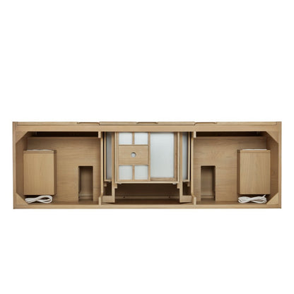 James Martin - Solene 72" Double Vanity, Seaside Oak, w/ 3 CM White Zeus Quartz Top - D225-V72-SSO-3WZ view 6