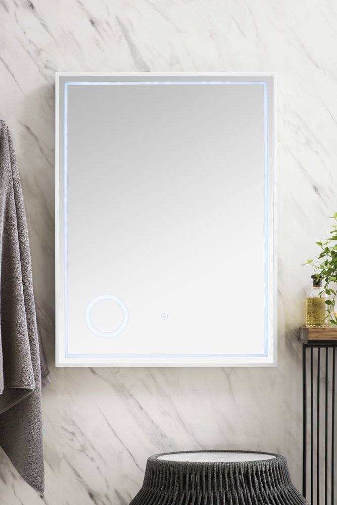 James Martin - Tampa 23.6" Mirror, Glossy White - 901-M23.6-GW view 2