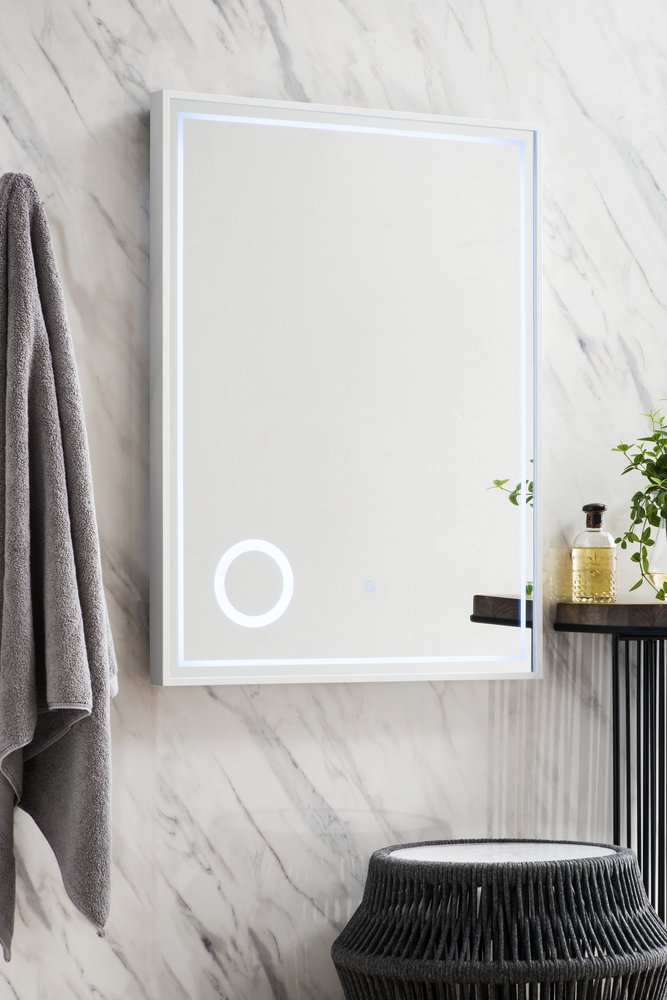 James Martin - Tampa 23.6" Mirror, Glossy White - 901-M23.6-GW view 3