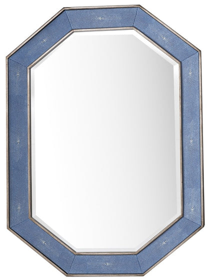 James Martin - Tangent 30" Mirror, Silver w/ Delft Blue - 963-M30-SL-DB view 1