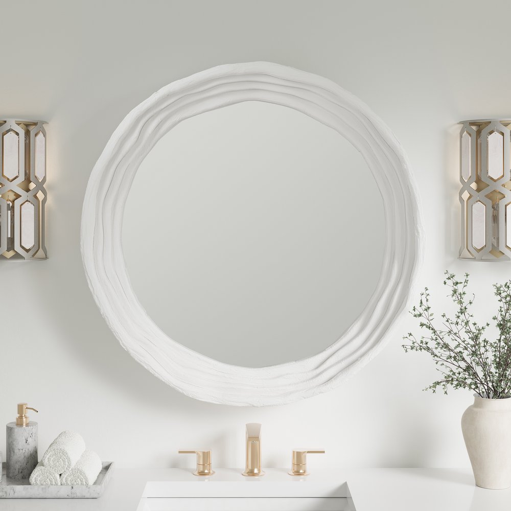 James Martin - Terra 30" Mirror, Limestone - 250-MR30-LST view 2