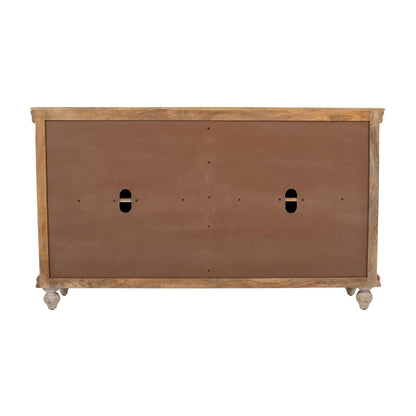 Jofran - Adele 71in Hand Carved Solid Wood Rustic Four-Door Sideboard Cabinet - 2358-71 view 4