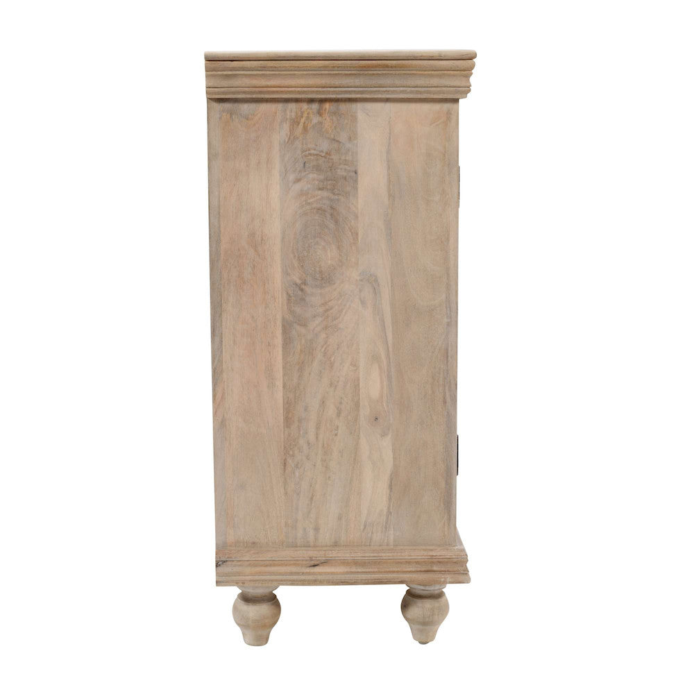 Jofran - Adele 71in Hand Carved Solid Wood Rustic Four-Door Sideboard Cabinet - 2358-71 view 5