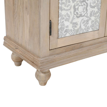 Jofran - Adele 71in Hand Carved Solid Wood Rustic Four-Door Sideboard Cabinet - 2358-71 view 10