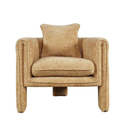 Jofran - Adley Modern Upholstered Vintage Accent Armchair with Pillow - ADLEY-CH-AMBER view 1