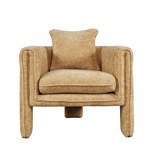 Jofran - Adley Modern Upholstered Vintage Accent Armchair with Pillow - ADLEY-CH-AMBER view 1