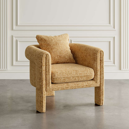 Jofran - Adley Modern Upholstered Vintage Accent Armchair with Pillow - ADLEY-CH-AMBER view 4
