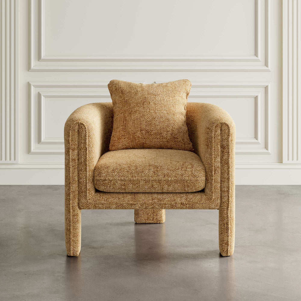 Jofran - Adley Modern Upholstered Vintage Accent Armchair with Pillow - ADLEY-CH-AMBER view 5
