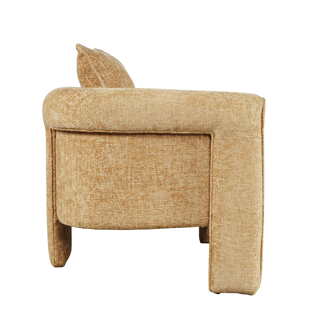 Jofran - Adley Modern Upholstered Vintage Accent Armchair with Pillow - ADLEY-CH-AMBER view 6