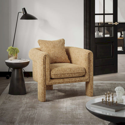 Jofran - Adley Modern Upholstered Vintage Accent Armchair with Pillow - ADLEY-CH-AMBER view 9