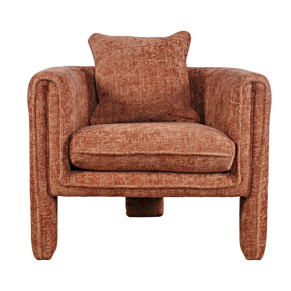 Jofran - Adley Modern Upholstered Vintage Accent Armchair with Pillow - ADLEY-CH-GARNET view 1