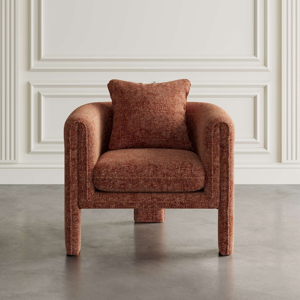 Jofran - Adley Modern Upholstered Vintage Accent Armchair with Pillow - ADLEY-CH-GARNET view 5