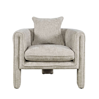 Jofran - Adley Modern Upholstered Vintage Accent Armchair with Pillow - ADLEY-CH-OYSTER view 1