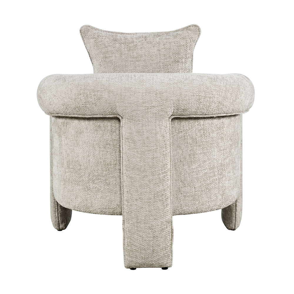 Jofran - Adley Modern Upholstered Vintage Accent Armchair with Pillow - ADLEY-CH-OYSTER view 3
