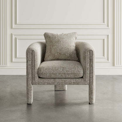 Jofran - Adley Modern Upholstered Vintage Accent Armchair with Pillow - ADLEY-CH-OYSTER view 4