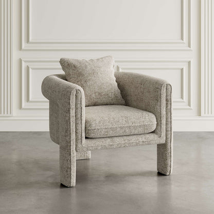 Jofran - Adley Modern Upholstered Vintage Accent Armchair with Pillow - ADLEY-CH-OYSTER view 5