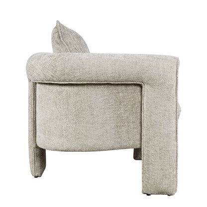 Jofran - Adley Modern Upholstered Vintage Accent Armchair with Pillow - ADLEY-CH-OYSTER view 6