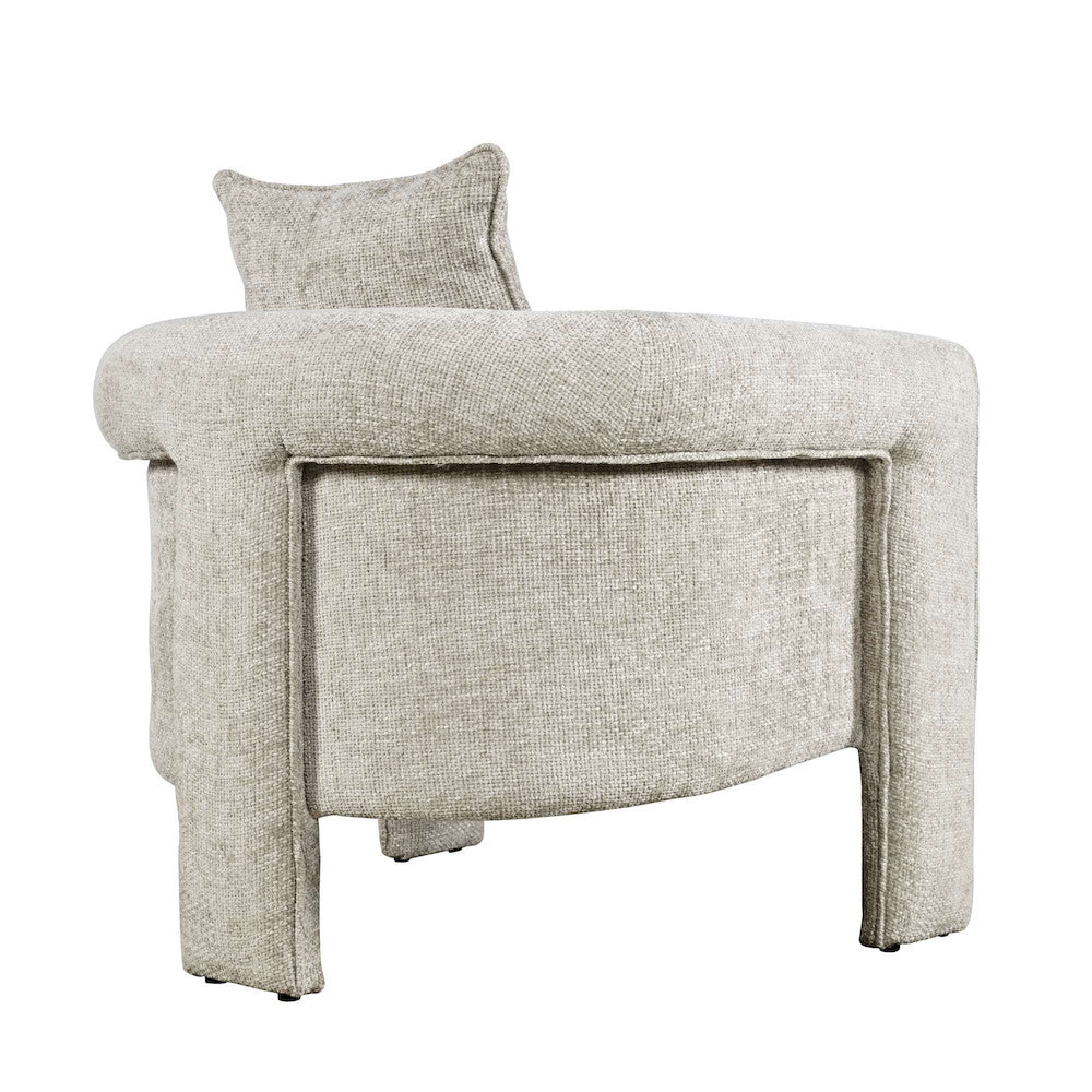 Jofran - Adley Modern Upholstered Vintage Accent Armchair with Pillow - ADLEY-CH-OYSTER view 7