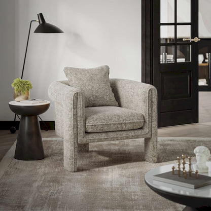 Jofran - Adley Modern Upholstered Vintage Accent Armchair with Pillow - ADLEY-CH-OYSTER view 9