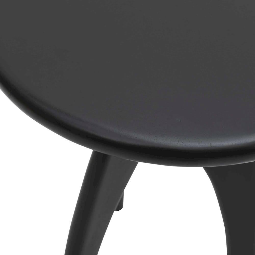 Jofran - Aero Curved Space Age Round Mid-Century Modern Solid Wood Accent End Table in Black - 2330-AEROBLK view 4