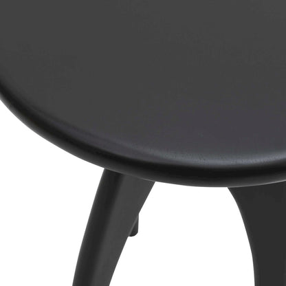 Jofran - Aero Curved Space Age Round Mid-Century Modern Solid Wood Accent End Table in Black - 2330-AEROBLK view 4