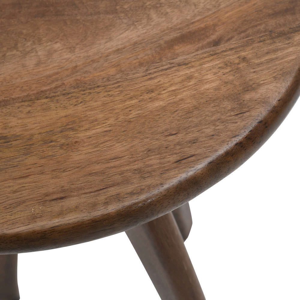 Jofran - Aero Curved Space Age Round Mid-Century Modern Solid Wood Accent End Table in Chestnut - 2330-AEROCHS view 4