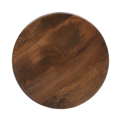Jofran - Aero Curved Space Age Round Mid-Century Modern Solid Wood Accent End Table in Chestnut - 2330-AEROCHS view 5