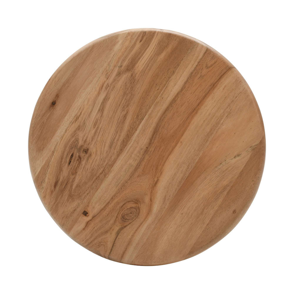 Jofran - Aero Curved Space Age Round Mid-Century Modern Solid Wood Accent End Table in Natural - 2330-AERONAT view 5