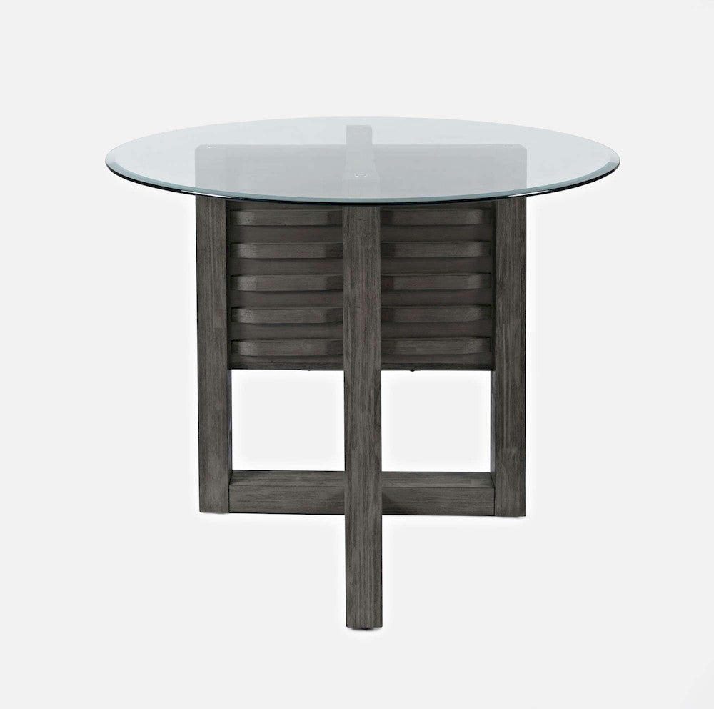 Jofran - Altamonte Round Counter Height Table with Glass Top - Brushed Grey - 1855-50BG48RD view 1