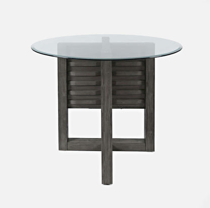 Jofran - Altamonte Round Counter Height Table with Glass Top - Brushed Grey - 1855-50BG48RD view 1