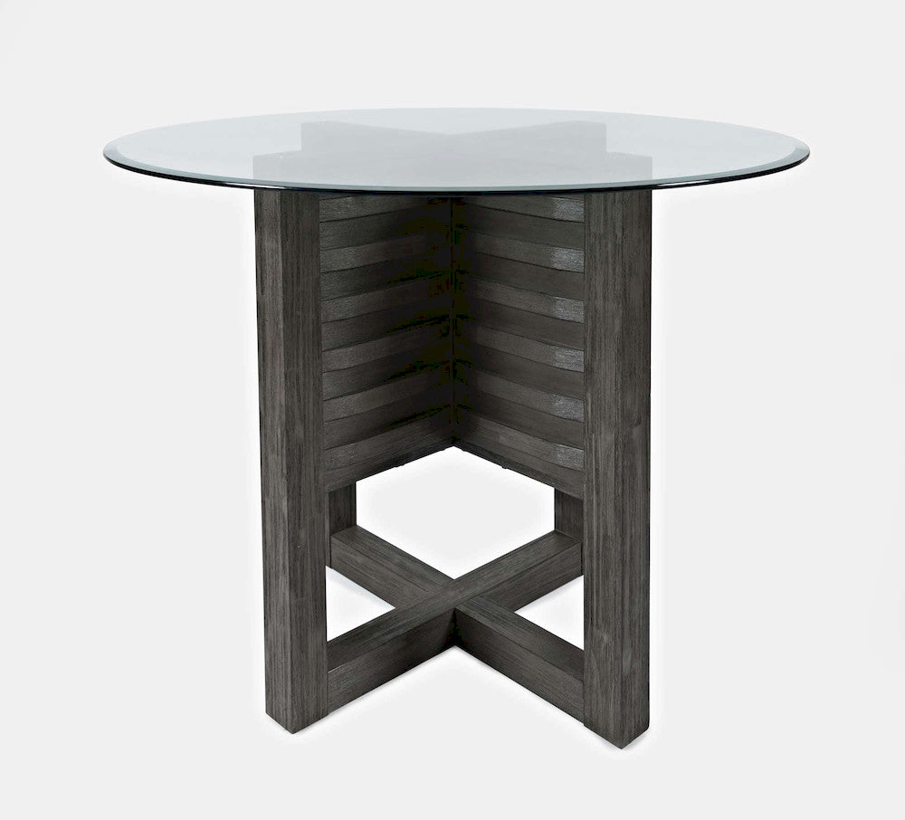 Jofran - Altamonte Round Counter Height Table with Glass Top - Brushed Grey - 1855-50BG48RD view 2