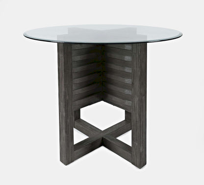 Jofran - Altamonte Round Counter Height Table with Glass Top - Brushed Grey - 1855-50BG48RD view 2