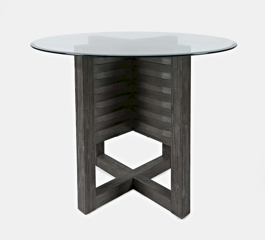 Jofran - Altamonte Round Counter Height Table with Glass Top - Brushed Grey - 1855-50BG48RD view 2
