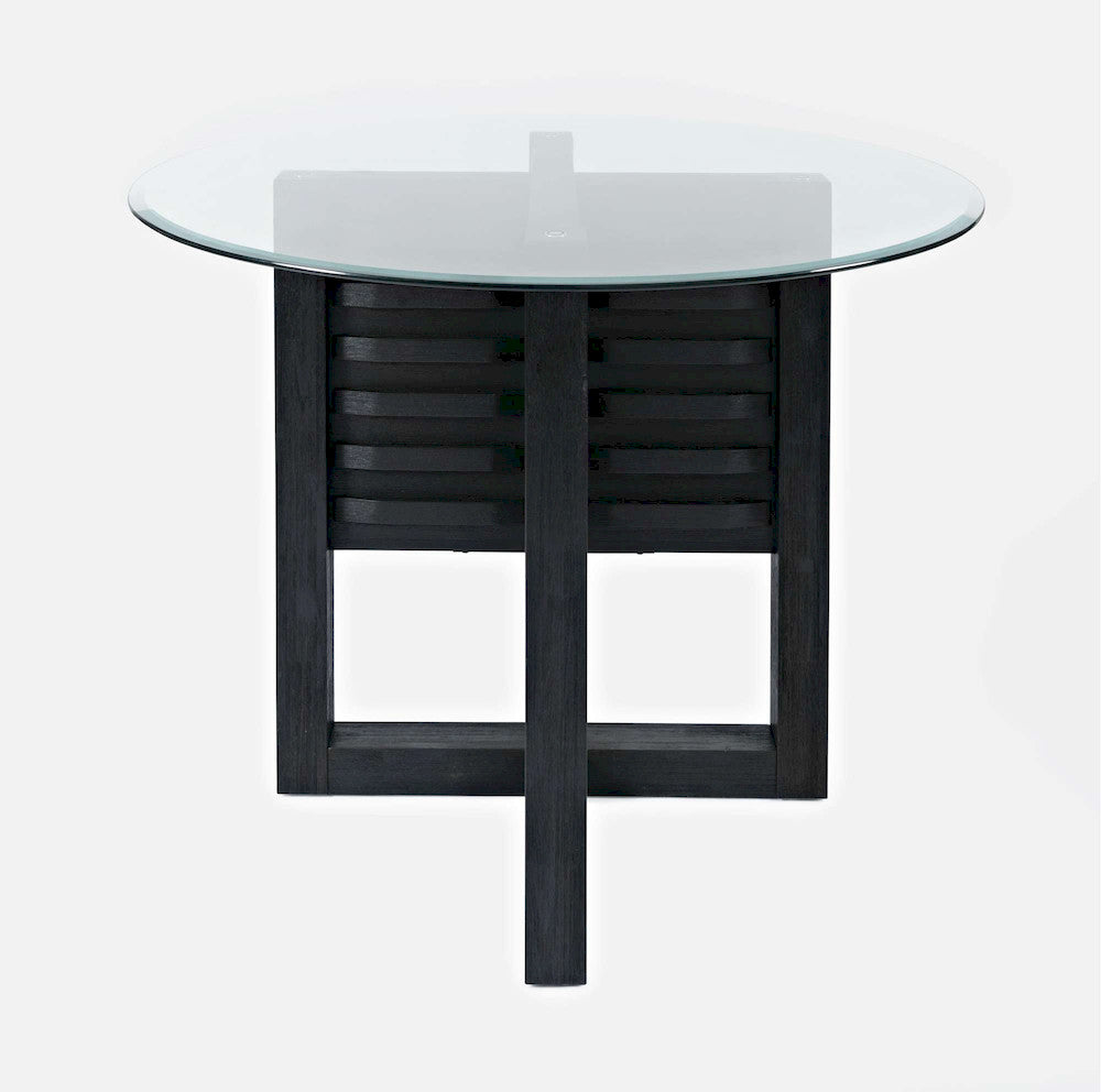 Jofran - Altamonte Round Counter Height Table with Glass Top - Dark Charcoal - 1851-50BG48RD view 1