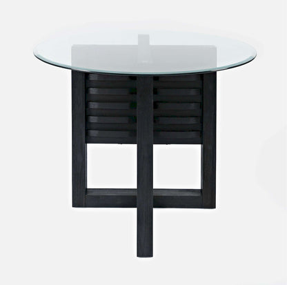 Jofran - Altamonte Round Counter Height Table with Glass Top - Dark Charcoal - 1851-50BG48RD view 1