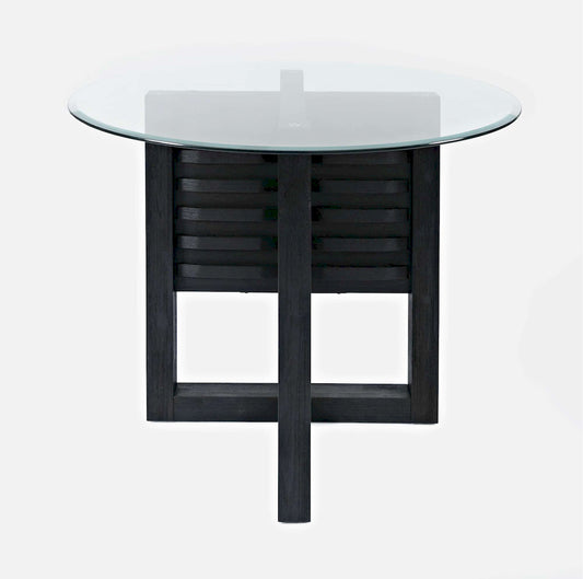 Jofran - Altamonte Round Counter Height Table with Glass Top - Dark Charcoal - 1851-50BG48RD view 1