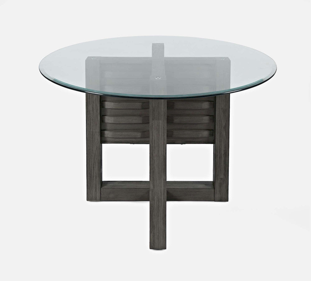 Jofran - Altamonte Round Dining Table with Glass Top - Brushed Grey - 1855-48BG48RD view 1