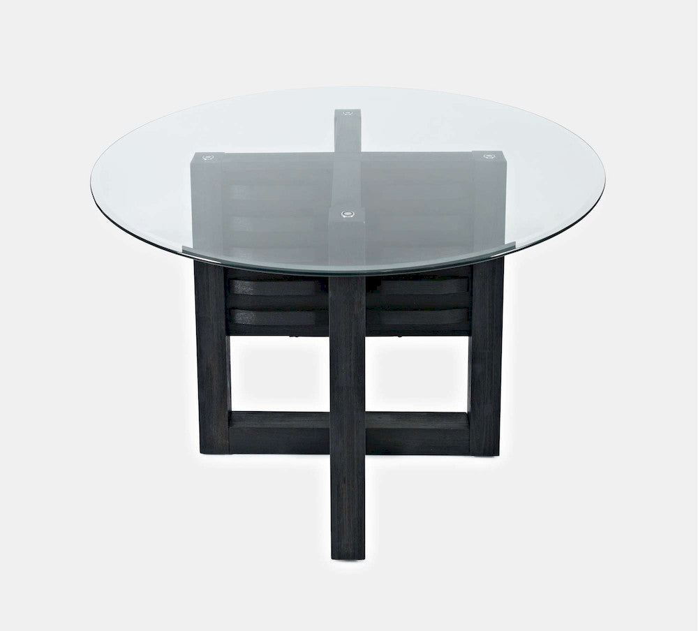 Jofran - Altamonte Round Dining Table with Glass Top - Dark Charcoal - 1851-48BG48RD view 1