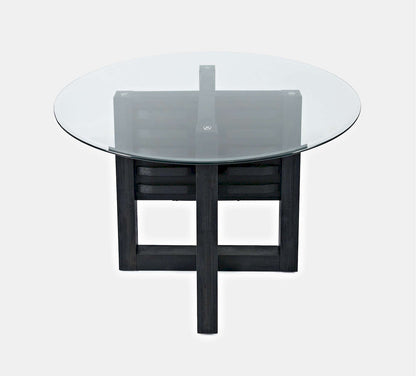 Jofran - Altamonte Round Dining Table with Glass Top - Dark Charcoal - 1851-48BG48RD view 1