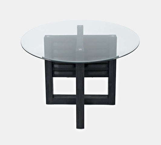 Jofran - Altamonte Round Dining Table with Glass Top - Dark Charcoal - 1851-48BG48RD view 1