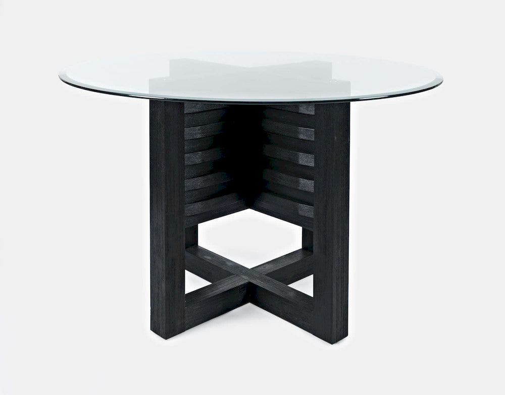Jofran - Altamonte Round Dining Table with Glass Top - Dark Charcoal - 1851-48BG48RD view 2