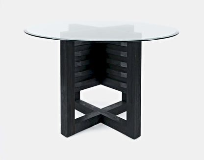 Jofran - Altamonte Round Dining Table with Glass Top - Dark Charcoal - 1851-48BG48RD view 2