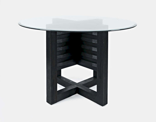 Jofran - Altamonte Round Dining Table with Glass Top - Dark Charcoal - 1851-48BG48RD view 2