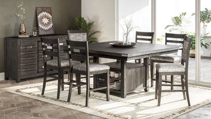 Jofran - Altamonte Upholstered Counter Stool in Brushed Grey (Set of 2) - 1855-BS520KD view 5
