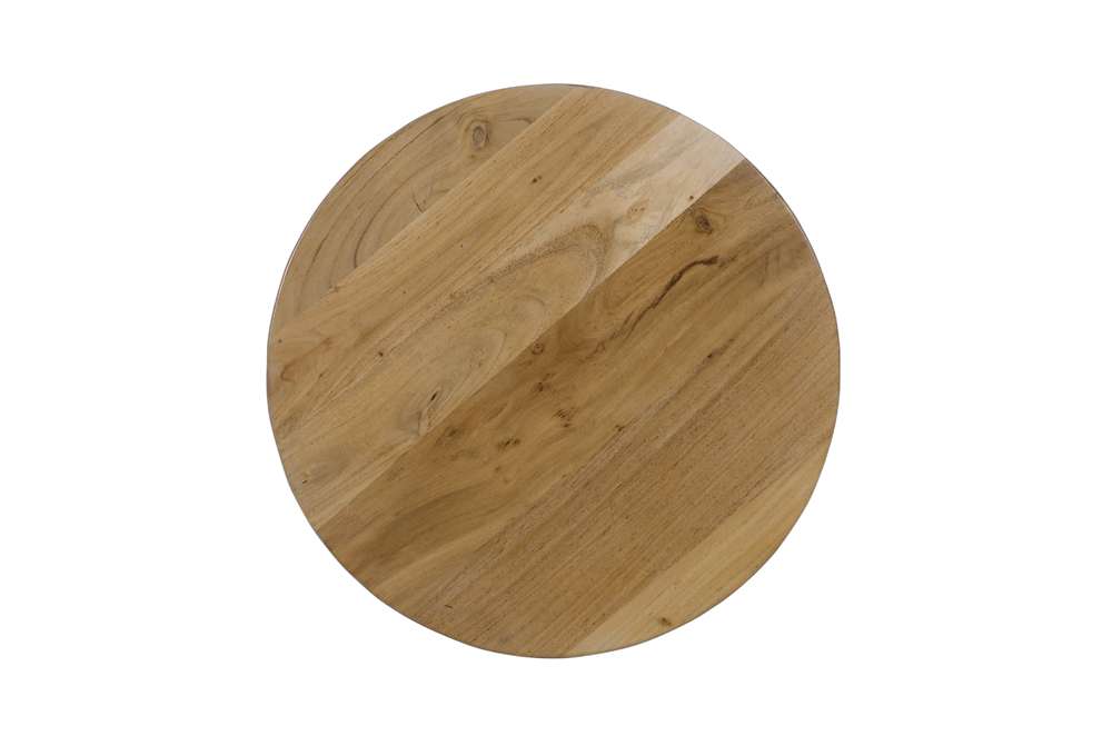 Jofran - Ames Solid Wood Modern 20in Round End Table - Natural and Black - 2058-6 veiw 8