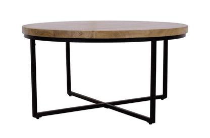 Jofran - Ames Solid Wood Modern 36in Round Coffee Table - Natural and Black - 2058-2 veiw 1