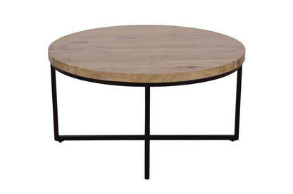 Jofran - Ames Solid Wood Modern 36in Round Coffee Table - Natural and Black - 2058-2 veiw 4