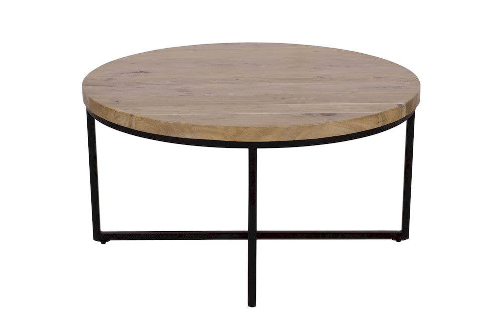 Jofran - Ames Solid Wood Modern 36in Round Coffee Table - Natural and Black - 2058-2 view 1