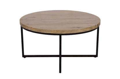 Jofran - Ames Solid Wood Modern 36in Round Coffee Table - Natural and Black - 2058-2 view 1