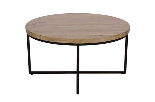 Jofran - Ames Solid Wood Modern 36in Round Coffee Table - Natural and Black - 2058-2 view 1